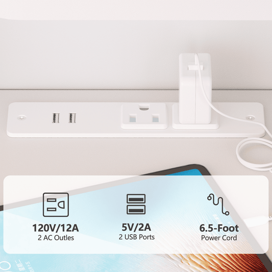 Satifur Vanity Desk 2 in 1 Design with Mirror and Charging Station Makeup Table with Chair and Storage Space