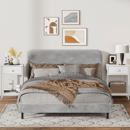 Satifur Set of 2 Nightstand for Bedroom,3-Tier End Table with Drawer,White