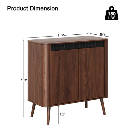 Satifur Sideboard Buffet Cabinet 31.5" Storage Cabinet with Handless Doors, Adjustable Shelves for Kitchen, Living Room, Hallway, Entryway