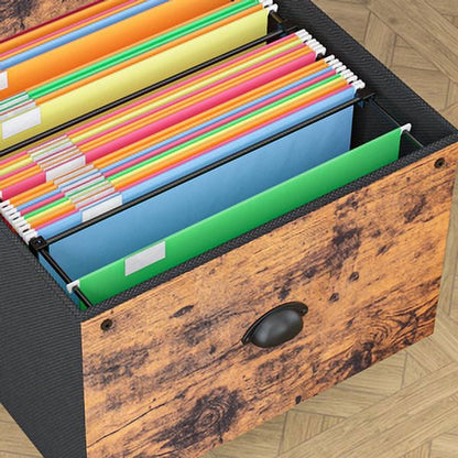 Furologee Computer Desk, Adult Collection L-Shaped MultiFuntional Rustic Desk, Rustic Brown