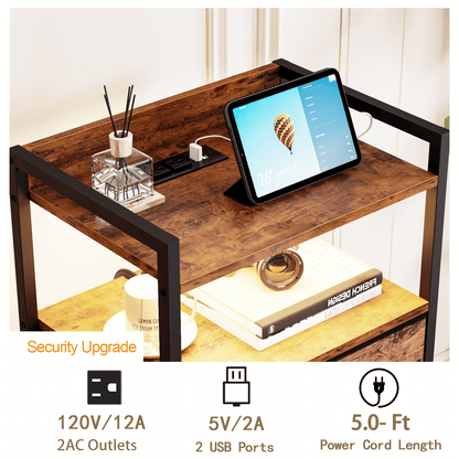 TYDIMOR Tall Dresser for Bedroom, 5 Drawer with Charging Station, Black, Ideal for Adults
