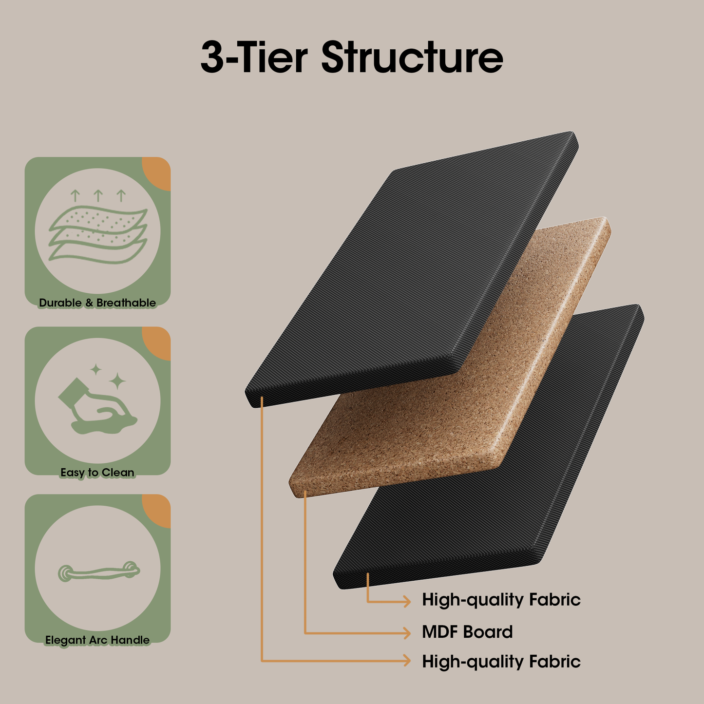 Tydimor Fabric Storage Dresser with 10 Drawers for Bedroom, Modern Wide Chest for Living Room, Rustic Brown