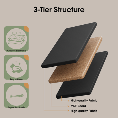 Tydimor Fabric Storage Dresser with 10 Drawers for Bedroom, Modern Wide Chest for Living Room, Black Oak