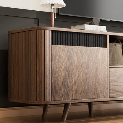 Tydimor TV Cabinet Stands for TVs up to 65", Entertainment Center with Storage Shelf & Outlet, Media Console Table with Drawers for Living Room