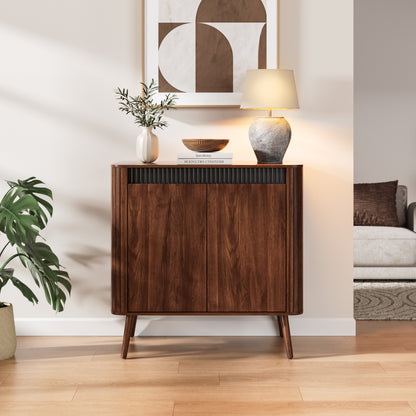 Satifur Sideboard Buffet Cabinet 31.5" Storage Cabinet with Handless Doors, Adjustable Shelves for Kitchen, Living Room, Hallway, Entryway