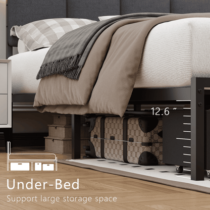 Tydimor Full Bed Frame with 2 Drawers & 2 USB Ports and Outlets, No Box Spring Needed