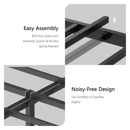 Satifur King Size LED Light Bed Frame with Storage Shelf and USB Ports, King Bed with Drawers and RGB LED Lights