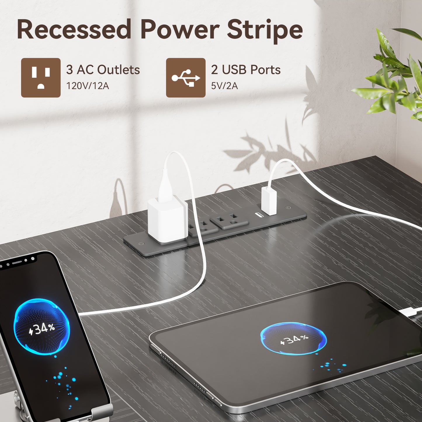 Satifur 59" L-Shaped Desk, Corner Computer Desk with Power Outlet,Reversible Gaming Desk for Home Office,Black