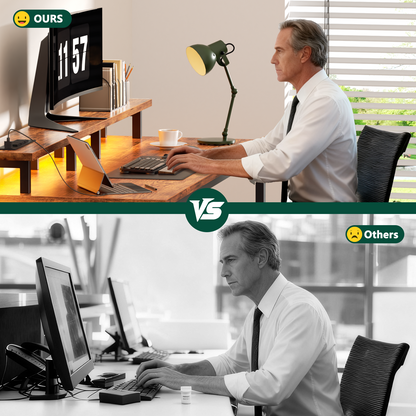 Satifur 47 inch Computer Desk with Power Outlets, Home Office Desk with 4 Drawers, Writing Desk with Removable Monitor Shelf & CPU Stand, Rustic Brown