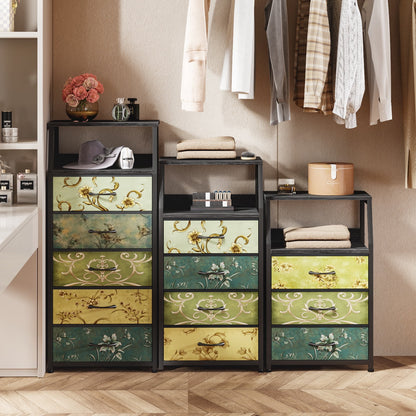 TYDIMOR Tall Nightstand,4 Drawer Dresser for Bedroom Storage,Side Table for All Ages