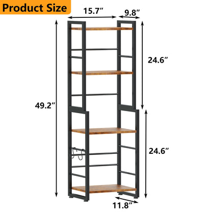 Satifur Industrial Stackable Kitchen Organizer,Rustic Storage Shelf for Kitchen, Pantry & More