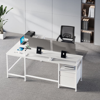 Hexmn Computer Desk with Ample Storage,Workstation for Home Office