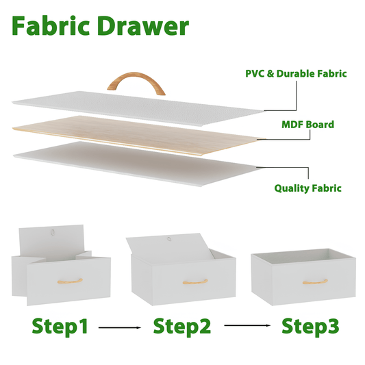 TYDIMOR 4 Drawer Dresser,Small Dresser with Charging Station and LED, White, for Bedroom and Living Room