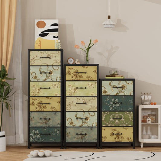 TYDIMOR Tall Dresser for Bedroom, 6 Drawer Chest of Drawers, Steel Frame, Ideal for Adults