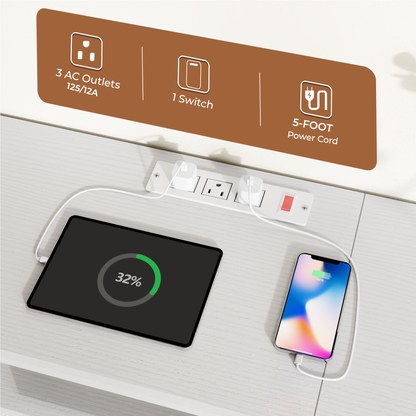 Tydimor TV Stand for TVs up to 55", Media Console for Living Room, Entertainment Center with Cabinet Storage, White